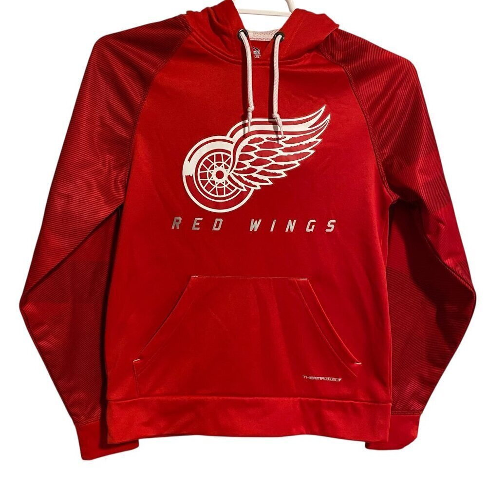 Detroit Red Wings Majestic Therma Base Hoodie Size Small